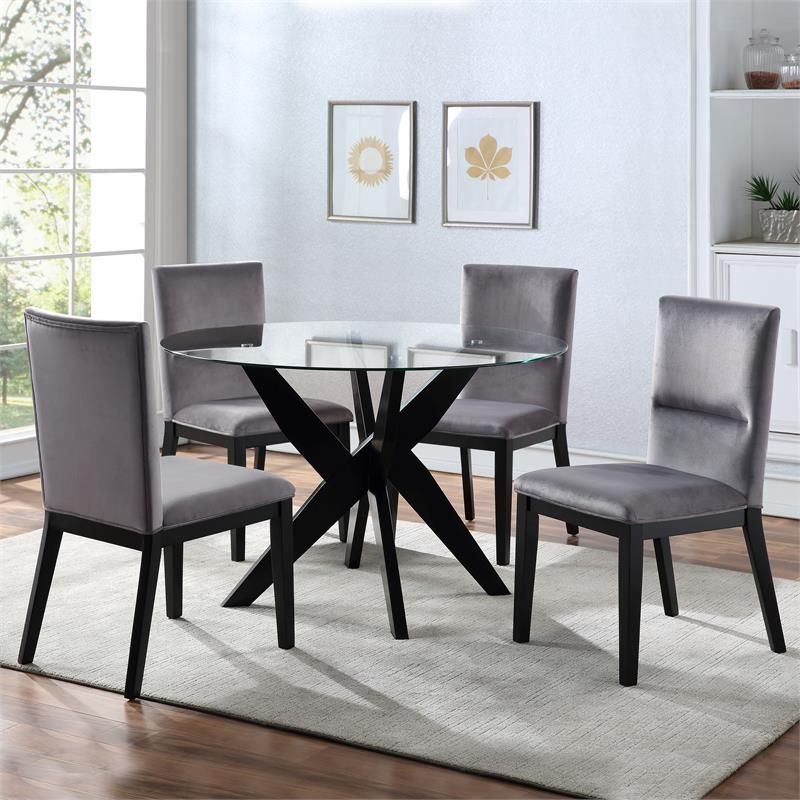 Amalie Black Dining Set