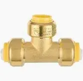 1/2" Brass Tee Sharkbite