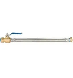 18'' HOT WATER HEATER CONNECTOR WITH 3/4 BALL VALVE