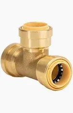 3/4" Tee Brass Push-Fit