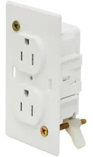 Self Contained Outlet - White tabs on side
