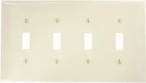 Ivory 4 Toggle 4 Gang Switch Cover