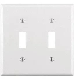 2 Gang Switch Plate White