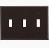 3GANG LIGHT PLATE-BROWN