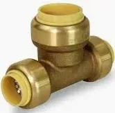3/4"x1/2"x1/2" Tee Brass Push-Fit