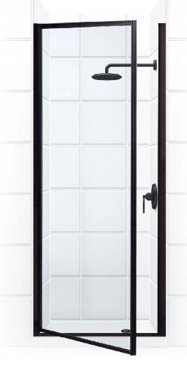 36" Shower Door - Matte Black/Clear