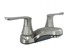 4 4" Two-Handle Lavatory Faucet with Solid Saber Handles