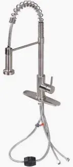 Brushed Nickel High Arch Coiled Spout Kitchen Faucet Brushed Nickel High Arch Coiled Spout Kitchen Faucet