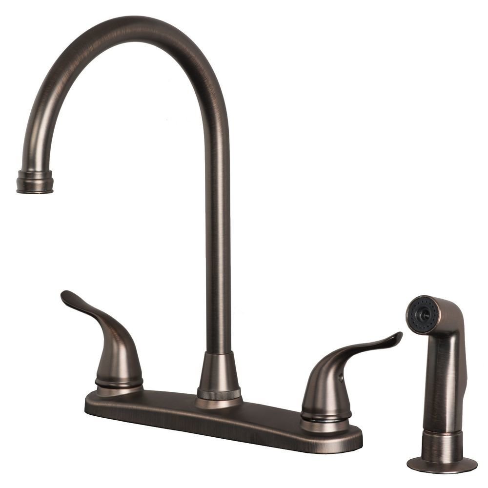 Hi-Rise Kitchen Faucet w/ Sprayer, Color: Bronze