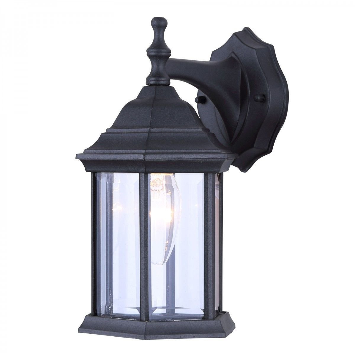 Black Lantern Style Porch Fixture