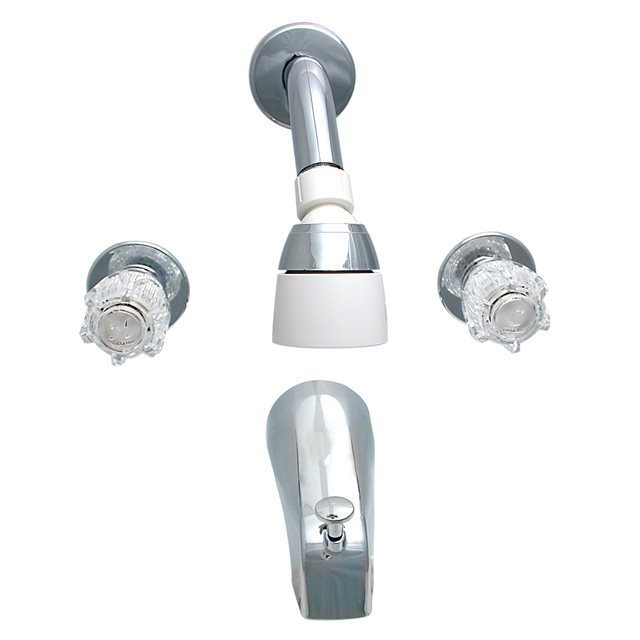 Brass 3 Valve Tub/Shower Diverter w/Shower Head Kit