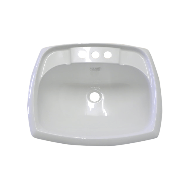 17 x 20 Plastic Rect Lavatory Sink, Color: White