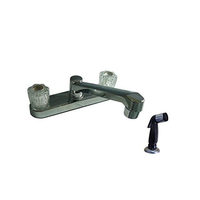 FAUCET KITCHEN CHROME 8" W/SPRAY