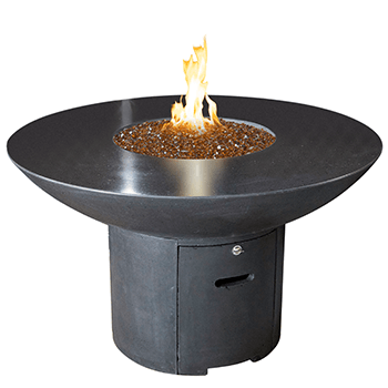 Lotus Firetable with Polished Top