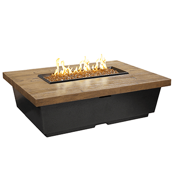 Reclaimed Wood Contempo Rectangle Firetable