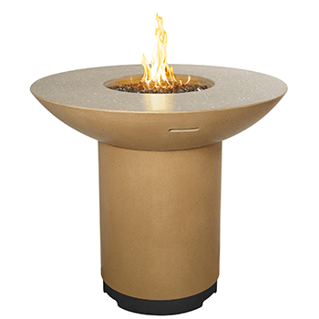 Lotus Bar Dining Firetable with Polished Top