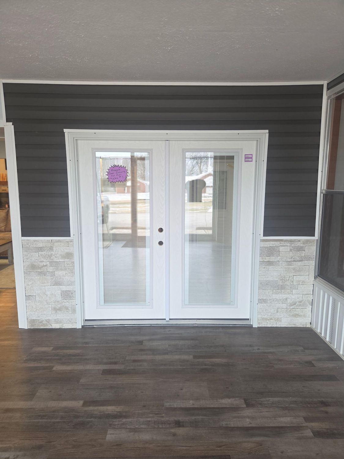 72x76 LH French Door w/ Mini Blind Insert