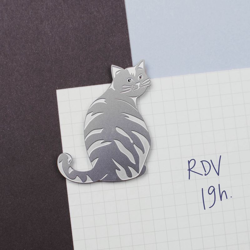 Magnetisches Metall-Lesezeichen Katze – Chat Matou