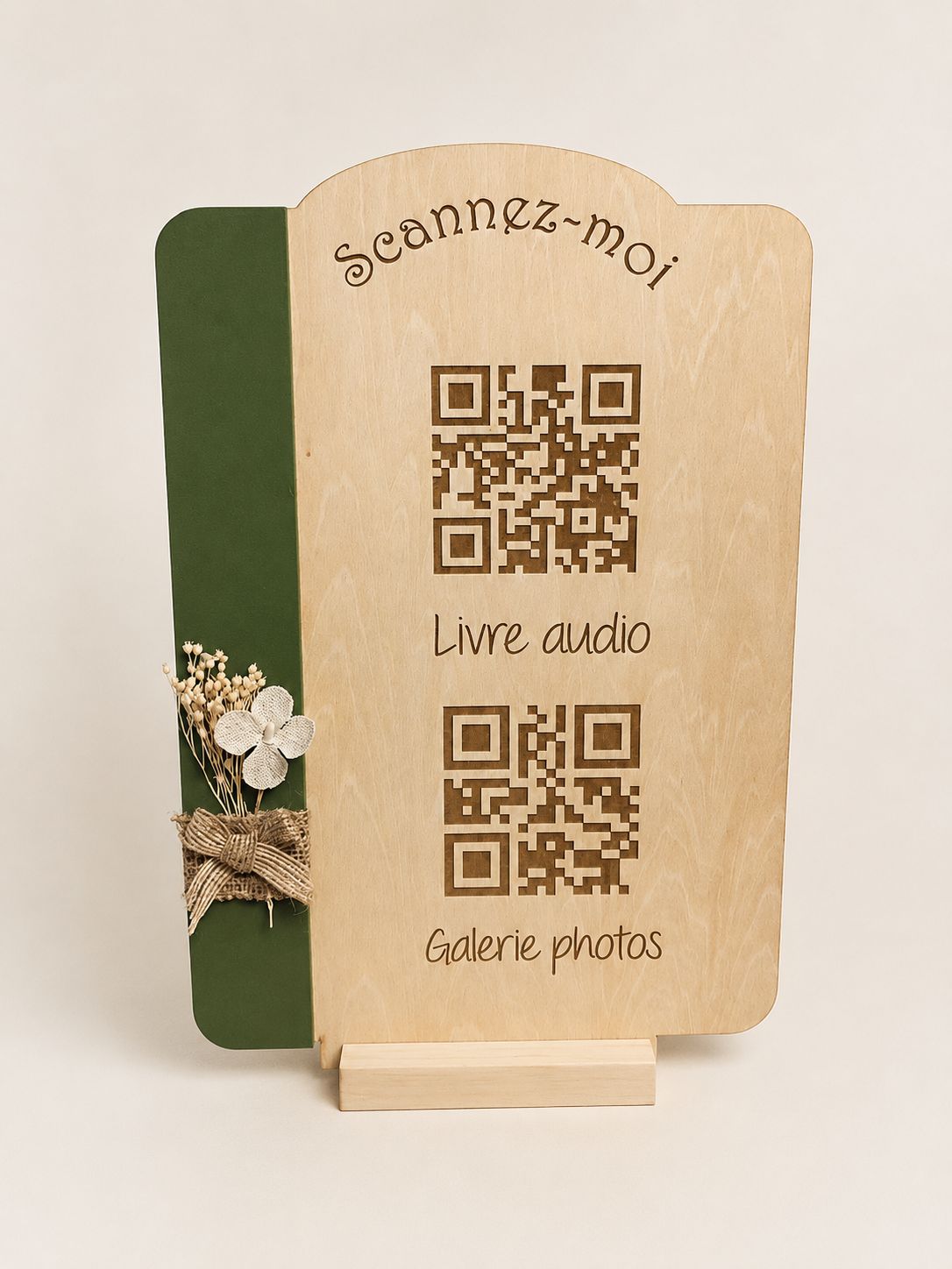 Panneau QR code pour livre d'or et/ou galerie photos