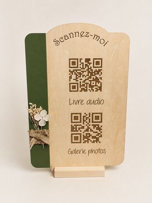 Panneau QR code pour livre d'or et/ou galerie photos