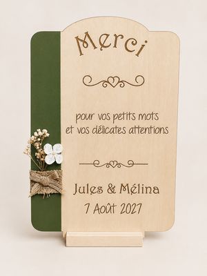 Panneau de remerciements