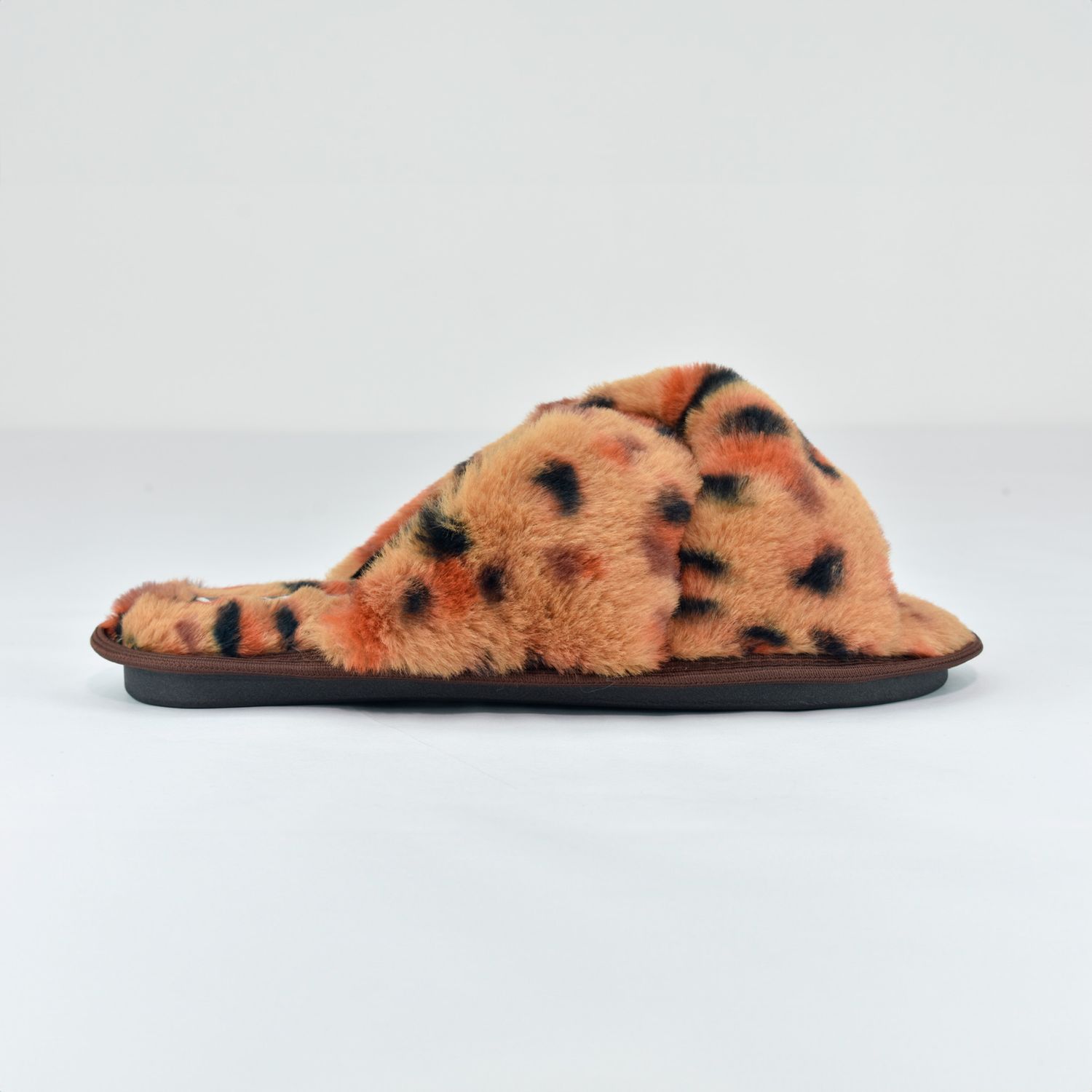 Peediama Brown Leopard Slippers