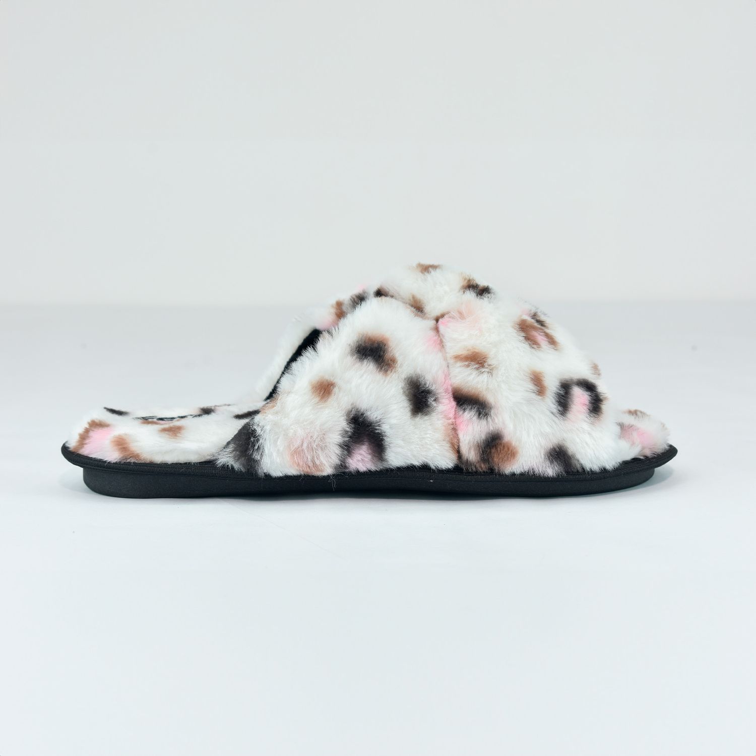 Peediama White Leopard Slippers