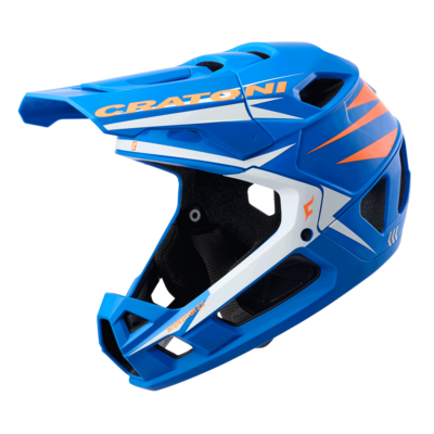 Cratoni Interceptor 2.0 Fullface Downhill Helmet Blue Neonorange Matt SM(54-58cm)
