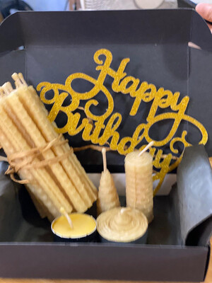 NZ DIY Beeswax Candle Of Birthday Candles