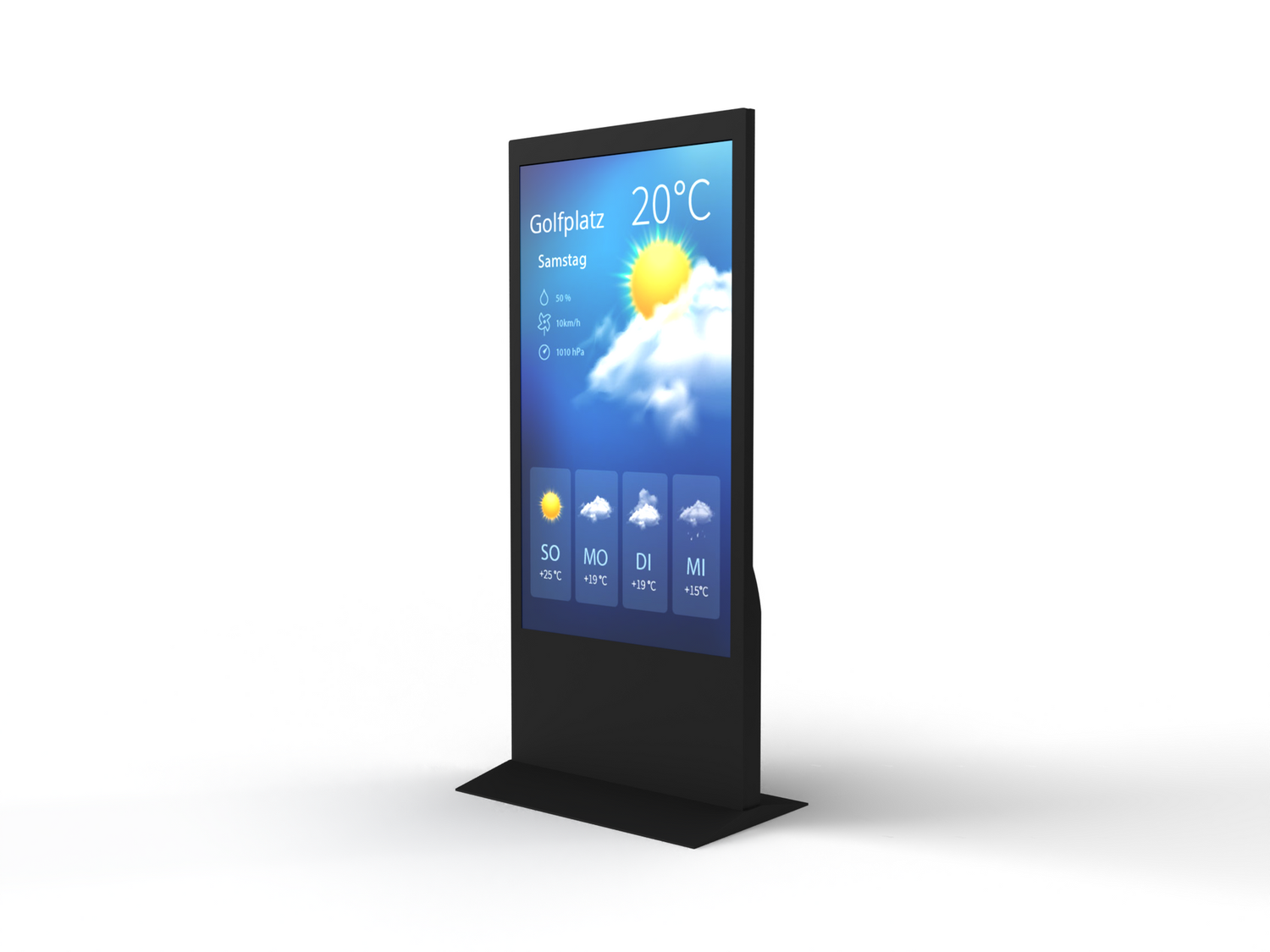 Digital Signage Indoor-Stele, Monitor 65"
