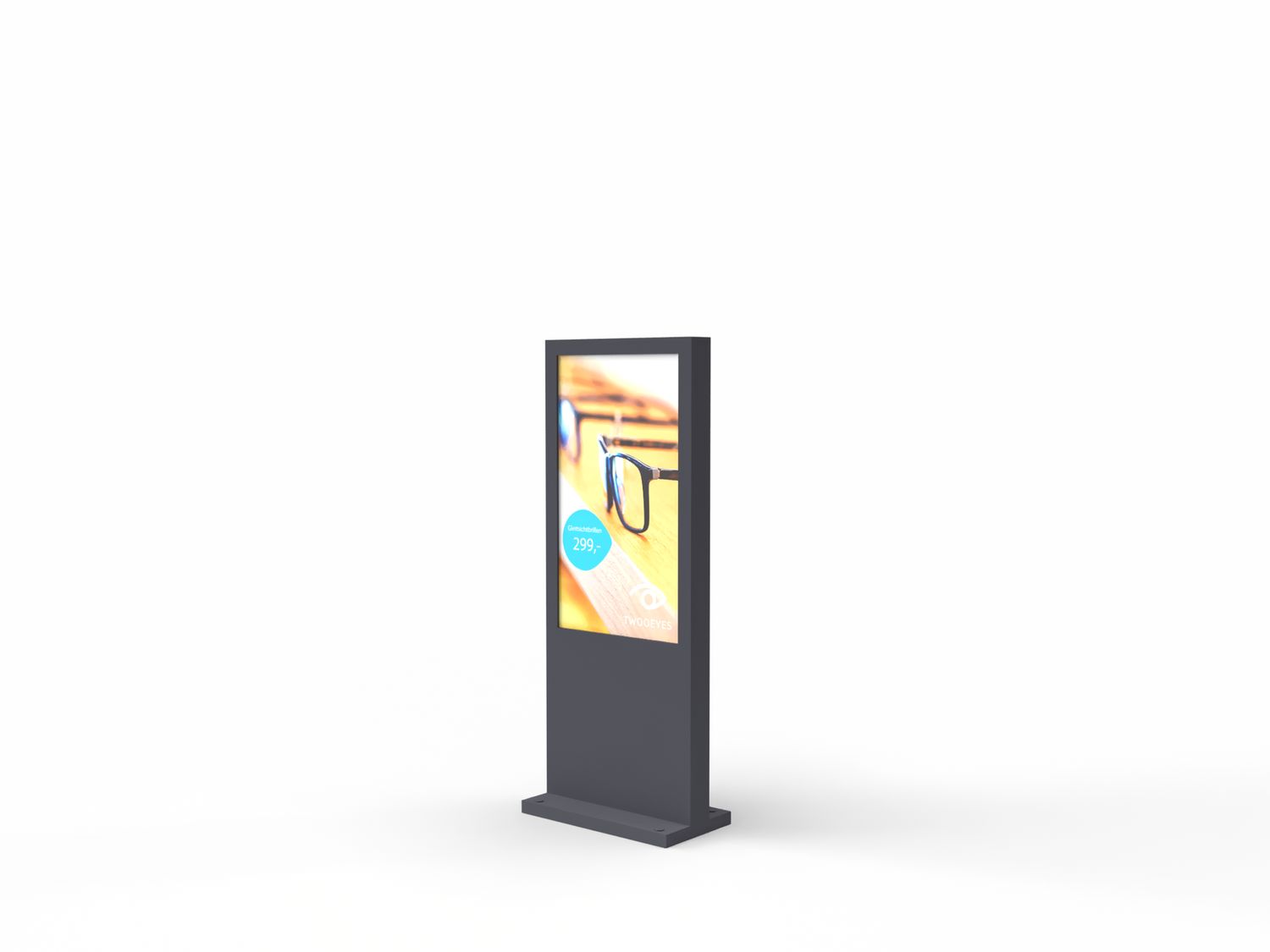 Digital signage outdoor column, 49” monitor