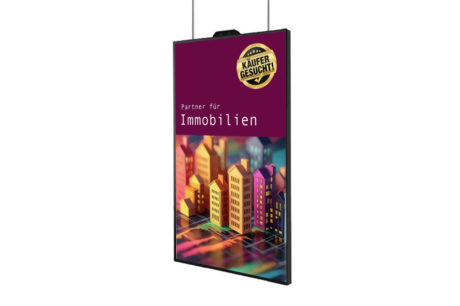 Digital Signage – Helle Monitore für Schaufenster, 65"