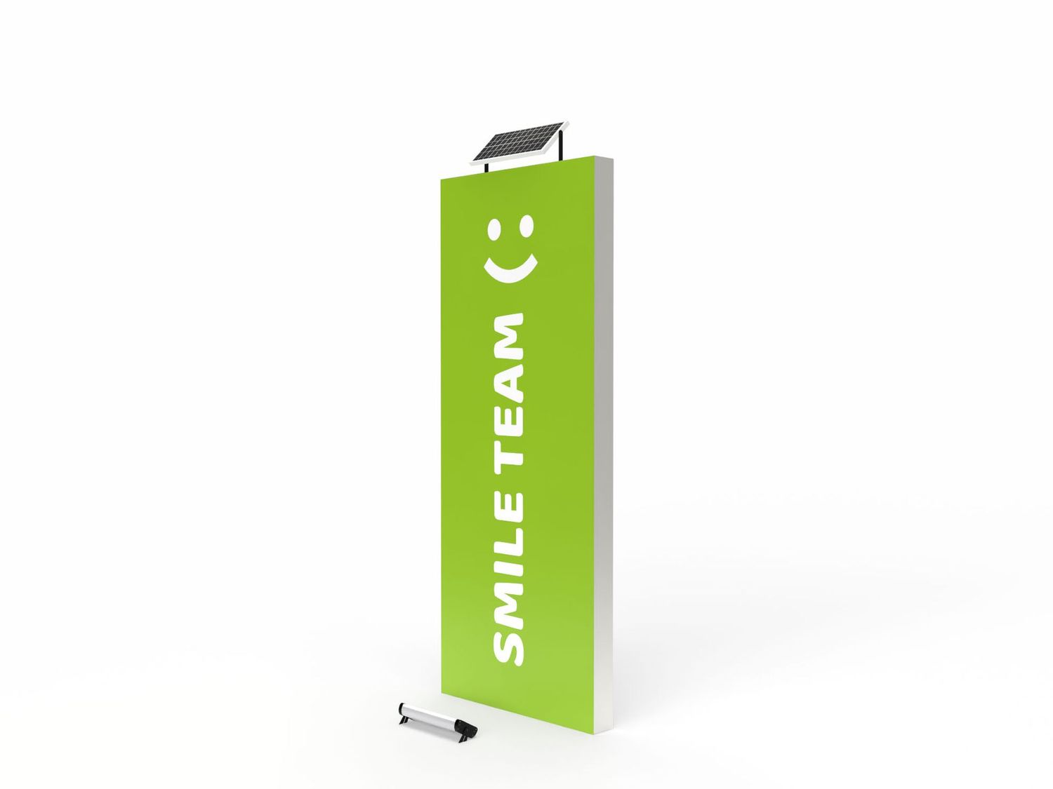 Werbepylon Solar mit LED-Bodenleuchte, H=230 cm
