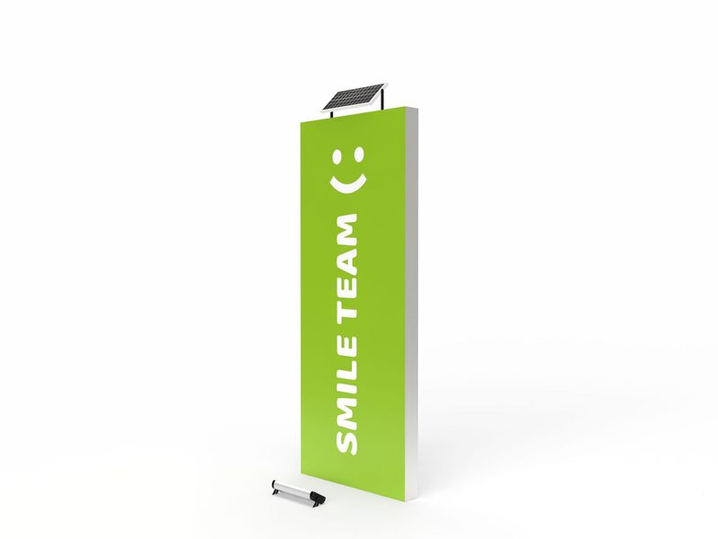 Advertising Pylon Solar With Ground Light, H=200 cm Advertising Pylon Solar With Ground Light, H=200 cm