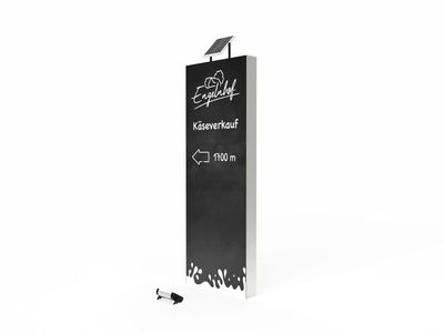 Werbepylon Solar mit Bodenleuchte, H=190 cm Werbepylon Solar mit Bodenleuchte, H=190 cm