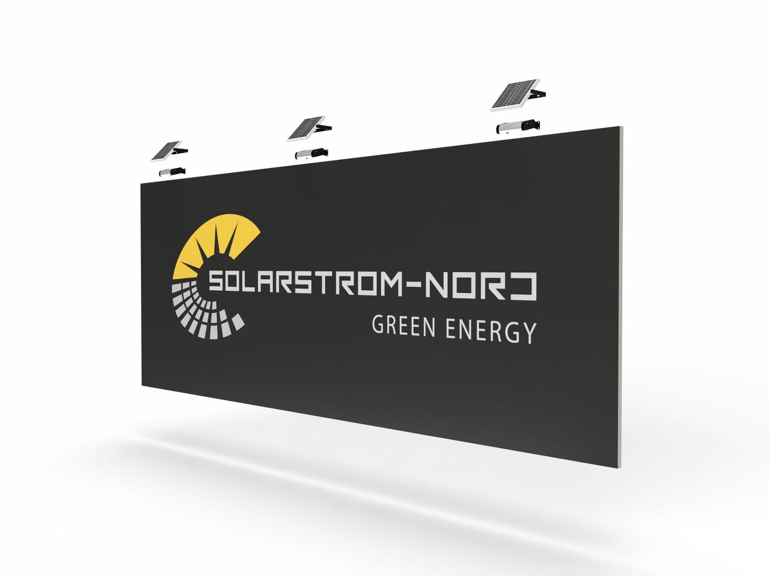 Solar-Signlight, LED-Spotausleger, BxH = 400 x 185 cm