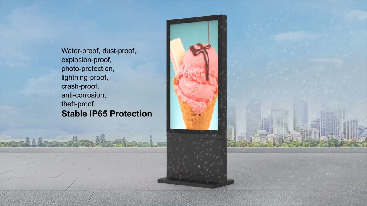 Digital-Signage-Stelen - SLIM ART Outdoor 32"
