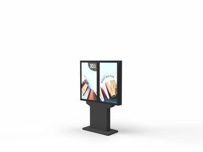 Digital signage steles - SLIM ART 2-screen outdoor display 43"
