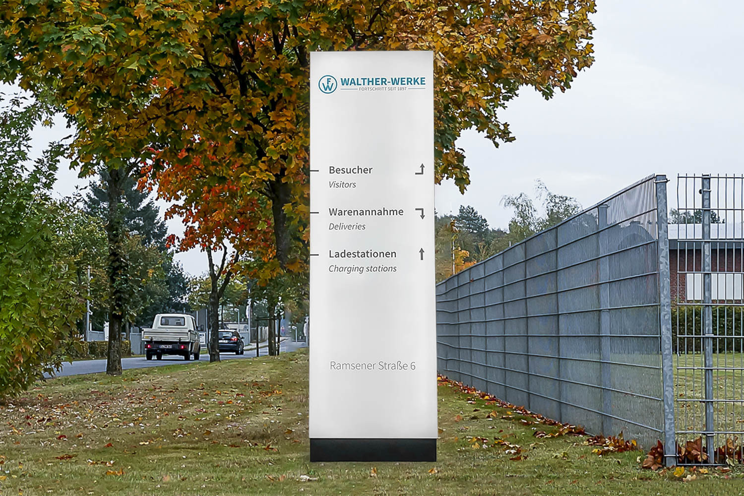 Werbepylon, Symtra-Design, H=2600 mm