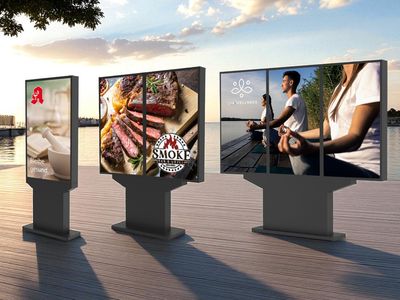 Digital-Signage-Stelen - SLIM ART Outdoor 32"- 65" ART-Design IP 66