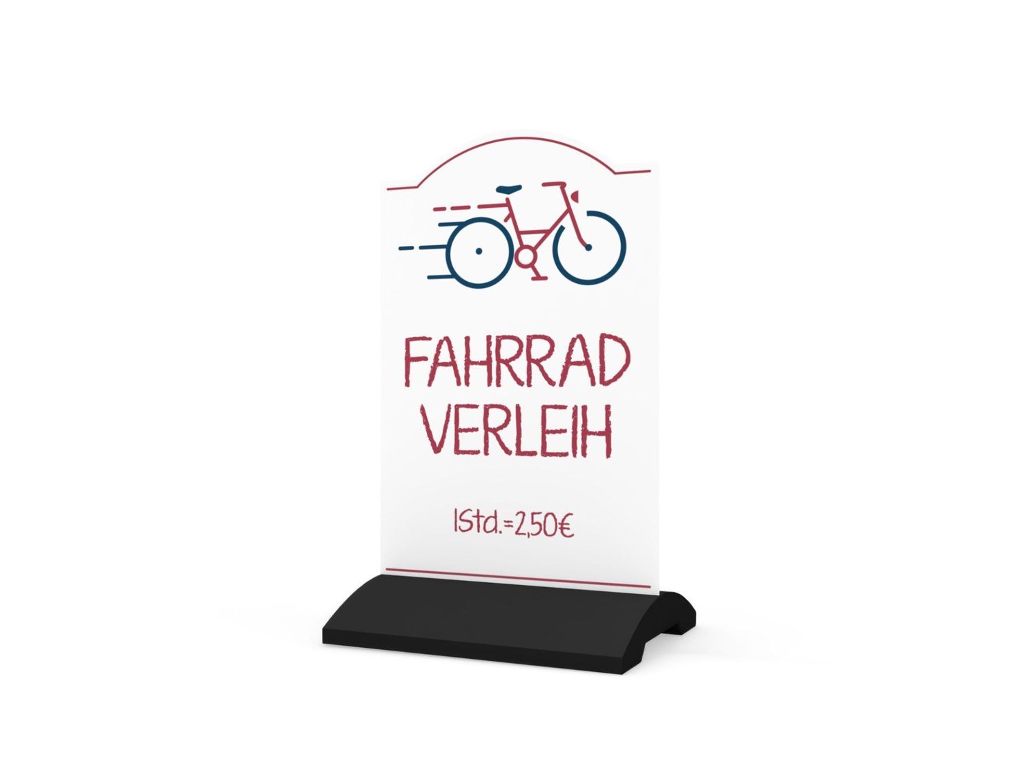 Werbeaufsteller - Aluminiumtafel mit Kunststoffbase -ohne Beschriftung-