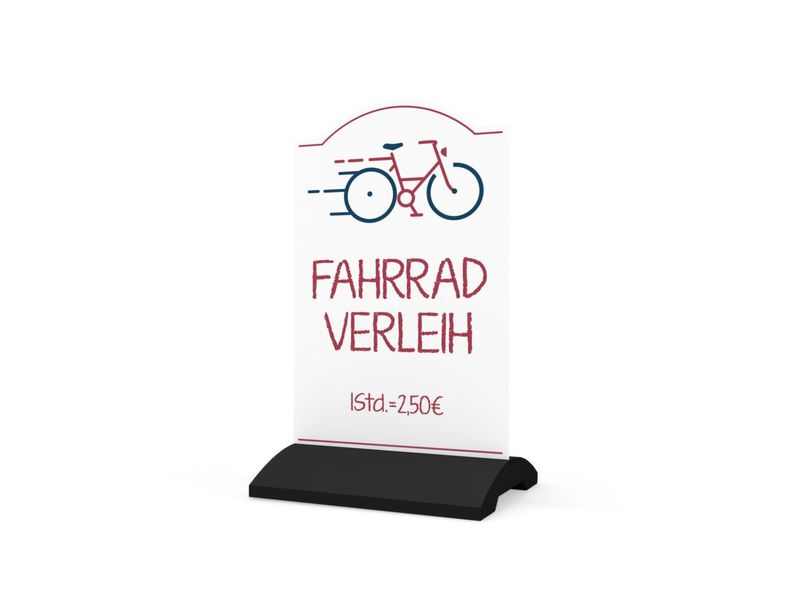 Werbeaufsteller - Aluminiumtafel mit Kunststoffbase -ohne Beschriftung-
