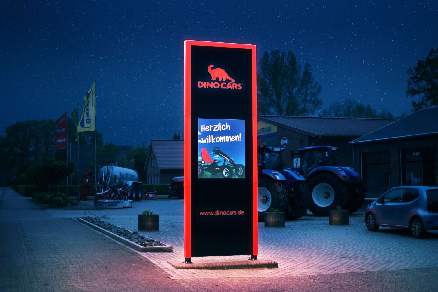 Werbepylon, Sonderdesign, LED beleuchtet, H=4200 mm Werbepylon, Sonderdesign, LED beleuchtet, H=4200 mm