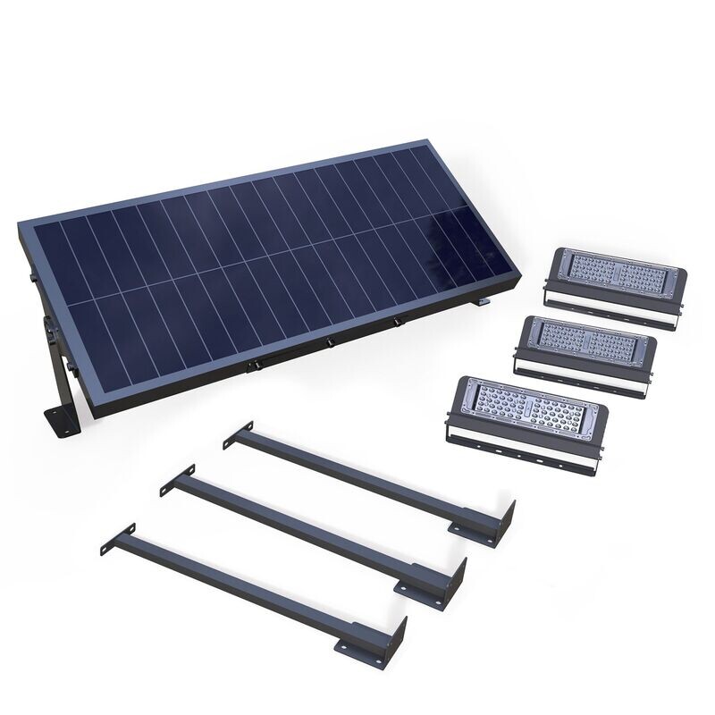 Werbepylon Solar, LED-Spotausleger 3/30, 90 Watt