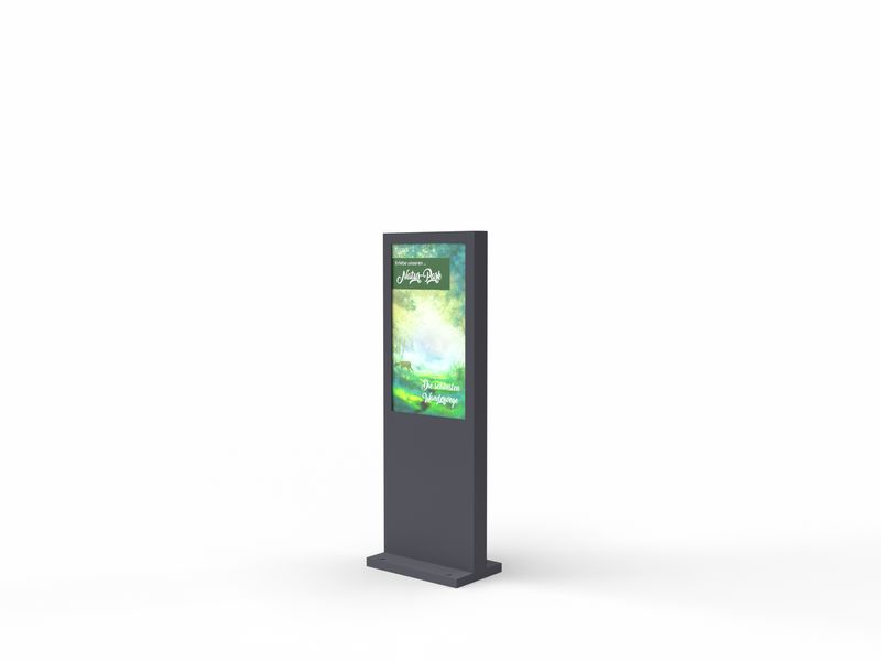 Digital Signage Outdoor-Stele, Monitor 43"
