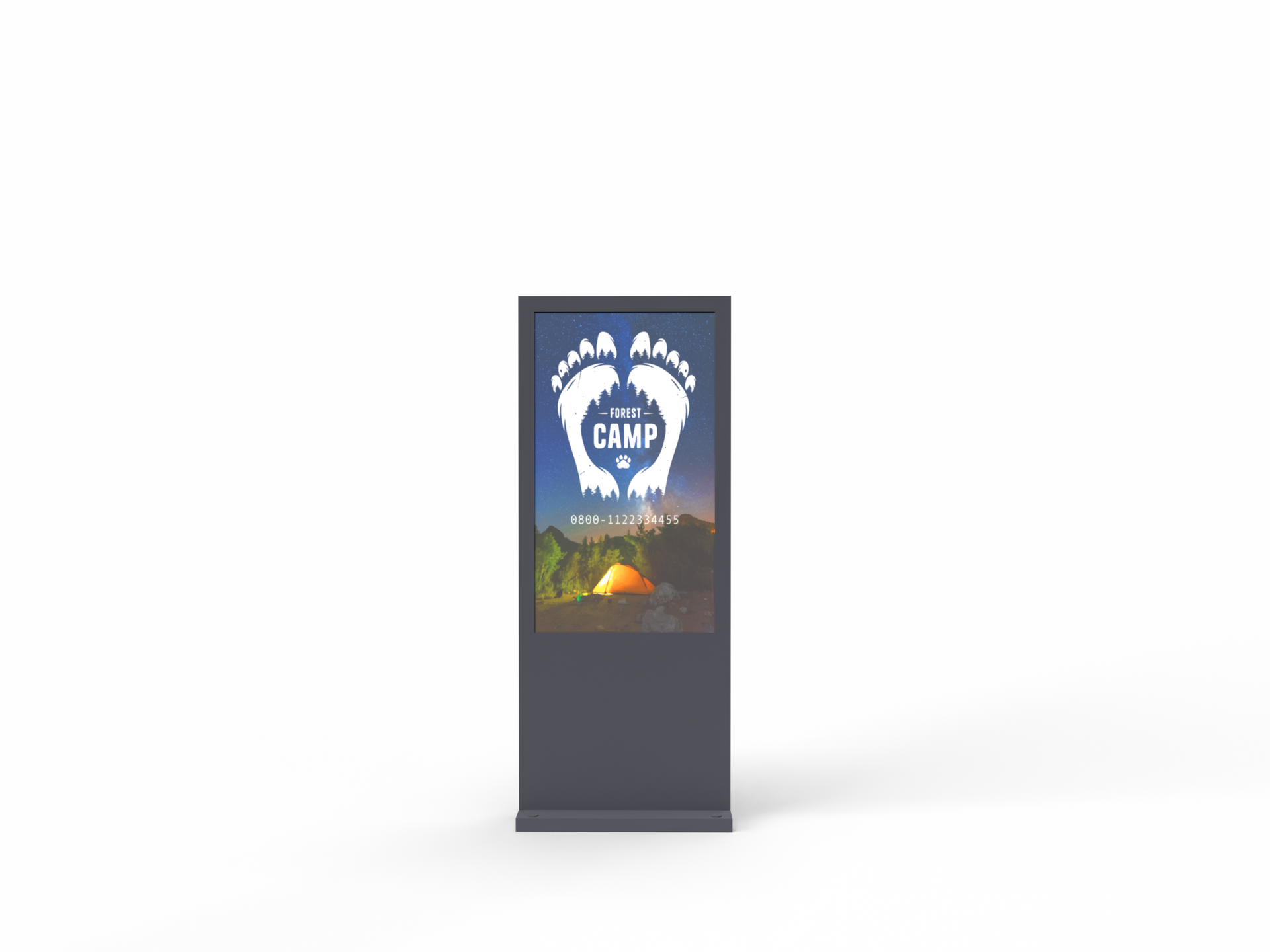 Digital Signage Outdoor-Stele, Monitor 55