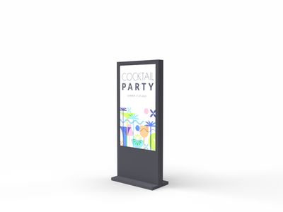 Digital Signage Outdoor-Stele, Monitor 65"