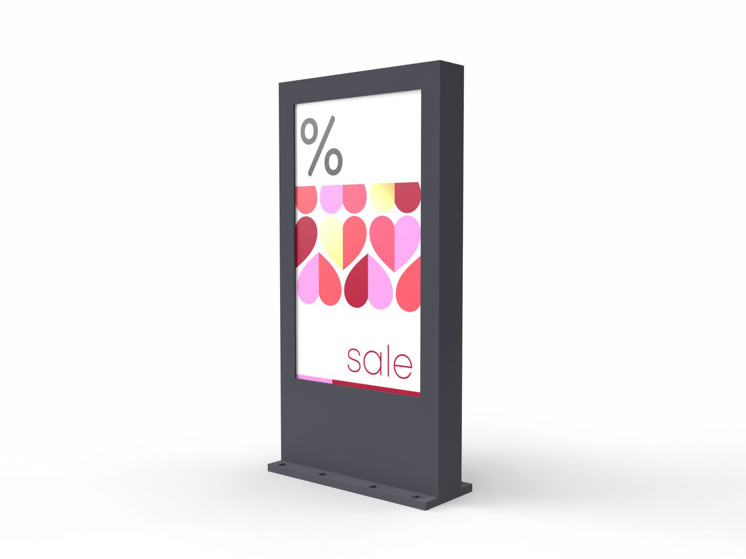 Digital Signage Outdoor-Stele, Monitor, 86"