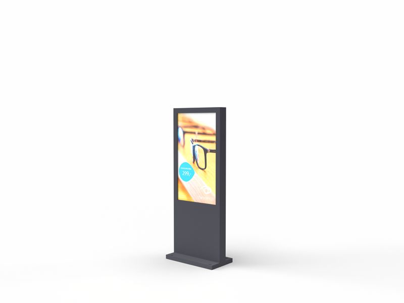 Digital Signage Outdoor-Stele, Monitor 49"