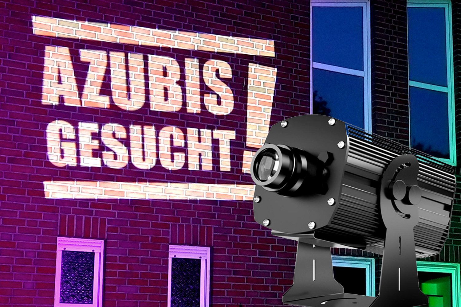 Werbeprojektor 300 Watt, 4 oder 7 Gobos, statisch